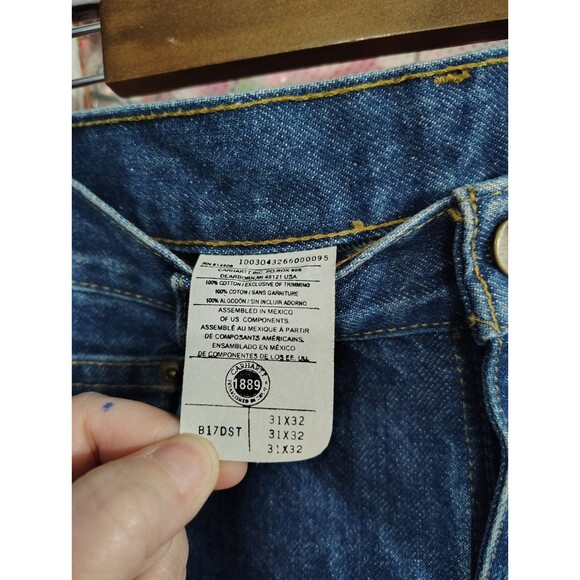 Carhartt Jeans Men's Size 31x32 Straight Leg Dark Wash - Picture 3 of 8